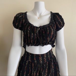 Free People Two Piece Crop Shorts